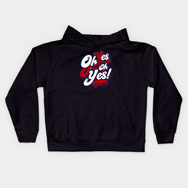 COX - TECHNO MUSIC OH YES OH YES red blue edition Kids Hoodie by BACK TO THE 90´S